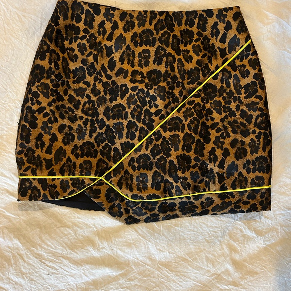 For Love & Lemons Animal Print Skirt